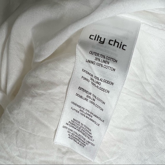 City Chic White Sweet Tie Midi Wrap Dress - Picture 4 of 4